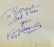 Load image into Gallery viewer, Pat Boone Autographed Album Page w/ Type-1 Polaroid Photo Dated June 14, 1991