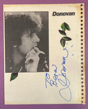 Load image into Gallery viewer, Donovan Signed Autographed Scrapbook 8x11 Page w/ Photo