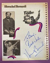 Load image into Gallery viewer, Herschel Bernardi "Fiddler on the Roof" Autographed Collage Page