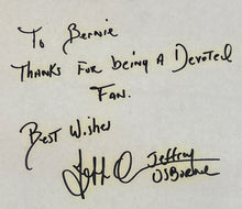 Load image into Gallery viewer, Jeffrey Osborne Signed Autograph Page to Fan Dated 1988 w/ Photo