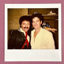 Load image into Gallery viewer, Vintage Polaroid Photo B.J. Thomas & Little Richard Backstage w/ Promo Card