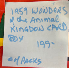 Load image into Gallery viewer, Vintage Wonders of the Animal Kingdom Trading Cards Display Box (57 Packs)
