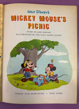 Load image into Gallery viewer, Vintage 1950 Walt Disney's Mickey Mouse's Picnic A Little Golden Book D15