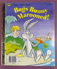 Load image into Gallery viewer, 1985 Bugs Bunny Marooned! A Little Golden Book #110-55 Vintage Looney Tunes