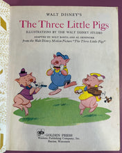 Load image into Gallery viewer, Vintage Walt Disney's Three Little Pigs a Little Golden Book D78 (1972)