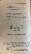 Load image into Gallery viewer, The Adventures of Huckleberry Finn by Mark Twain (Pocket Library, 1959) PL-42