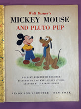 Load image into Gallery viewer, Vintage 1953 Little Golden Book Walt Disney's Mickey Mouse and Pluto Pup D76