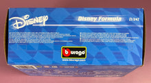 Load image into Gallery viewer, Burago Disney Formula Donald Duck 1/24 Scale Die Cast Metal Car Italy NIB