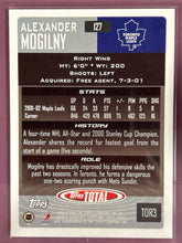 Load image into Gallery viewer, 2003 Topps Total Alexander Mogilny Hockey Card #127 & Puck Display