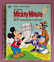 Load image into Gallery viewer, Vintage 1980 Little Golden Book - Walt Disney's Mickey Mouse Contest #100-3