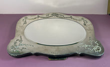 Load image into Gallery viewer, Antique 1911 Elkington & Co. Sterling Silver Easel Back Vanity Mirror 19x16"