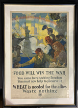 Load image into Gallery viewer, Original WWI 'Food Will Win the War' Poster by C.E. Chambers Framed (1917)