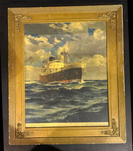 Load image into Gallery viewer, Vintage Framed Print S.S. Manchester Pioneer Ship Manchester Liners Ltd.
