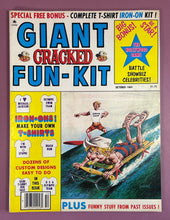 Load image into Gallery viewer, Giant Cracked Fun-Kit Magazine October 1984 with T-Shirt Iron-On Kit