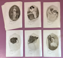 Load image into Gallery viewer, Lot of Antique French Fashion Portrait Prints from "Les Modes" c. 1900s
