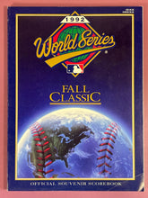 Load image into Gallery viewer, 1992 World Series Fall Classic Official Souvenir Scorebook Blue Jays Braves