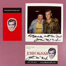 Load image into Gallery viewer, John McNab Autographed Type-1 Polaroid Photo & 2 Promo Cards Lot