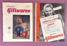 Load image into Gallery viewer, Lot of 2 Vintage Canadian Giftwares Magazines Sept 1946 & Jan 1947