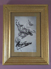 Load image into Gallery viewer, Roy Rogers Autographed & Framed Black & White Photograph on Horse Trigger