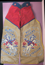 Load image into Gallery viewer, Vintage 1950s Roy Rogers and Trigger Kids Cowboy Costume Chaps
