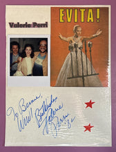 Load image into Gallery viewer, Valerie Perri, Robert Alton Autographed 1982 Evita Page w/ Type-1 Polaroid