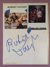 Load image into Gallery viewer, Robert Vaughn & John Arpin Autographed Photos Lot Dated 1992