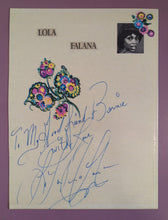 Load image into Gallery viewer, Lola Falana Autographed Page Signed w/ Photo
