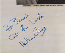Load image into Gallery viewer, Helen Carey Autographed Signed Photo Page "Blithe Spirit" w/ Brian Bedford