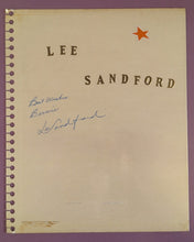 Load image into Gallery viewer, Lee Sandford Autographed Inscribed Page "Best Wishes Bernie"