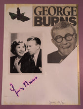 Load image into Gallery viewer, George Burns Signed Autograph Collage Page Dated June 21/92 Memorabilia