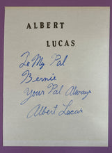 Load image into Gallery viewer, Albert Lucas Autographed Photo of Skater Don Knight To My Pal Bernie