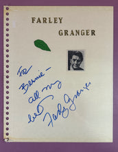 Load image into Gallery viewer, Farley Granger Autographed Signed Scrapbook Page w/ Photo & NYC Collage