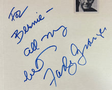 Load image into Gallery viewer, Farley Granger Autographed Signed Scrapbook Page w/ Photo & NYC Collage