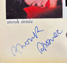 Load image into Gallery viewer, Anouk Aimée Signed Autograph Scrapbook Page w/ Type-1 Polaroid Photo Dated 1986