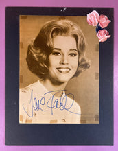 Load image into Gallery viewer, Vintage Jane Fonda Signed Autographed Sepia Photograph Mounted on Black Paper