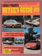 Load image into Gallery viewer, Road & Track's Road Test Annual & Buyer's Guide 1978 Magazine