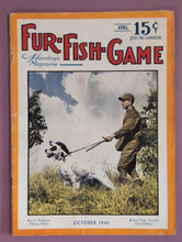 Load image into Gallery viewer, Fur-Fish-Game Harding's Magazine October 1942 - Man with Dog Cover
