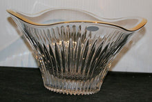 Load image into Gallery viewer, Ragaska Crystal Gold Rimmed Large Bowl – Made in Slovenia