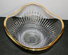 Load image into Gallery viewer, Ragaska Crystal Gold Rimmed Large Bowl – Made in Slovenia