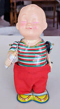 Load image into Gallery viewer, Vintage Metal Wind-Up Toy - baby Drinking & Pulling Down Pants - Works!