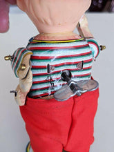 Load image into Gallery viewer, Vintage Metal Wind-Up Toy - baby Drinking & Pulling Down Pants - Works!