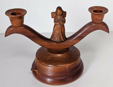 Load image into Gallery viewer, Vintage Wooden Angel Candle Holder Music Box