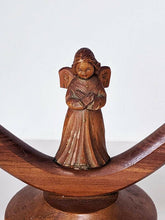 Load image into Gallery viewer, Vintage Wooden Angel Candle Holder Music Box