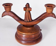 Load image into Gallery viewer, Vintage Wooden Angel Candle Holder Music Box