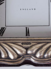 Load image into Gallery viewer, R. Carr Clockmakers England Sterling Silver Rimmed Desk Clock