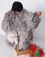 Load image into Gallery viewer, Native American / Canadian Standing Doll On Platform – Fur Outfit