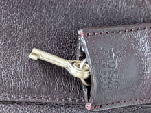 Load image into Gallery viewer, Brown Leather HUGO BOSS Satchel - Gold Tone Accents