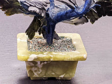 Load image into Gallery viewer, Hard Stone Carved Pot, Bonsai / Flower Sculpture, Stone Petals, Silk Stem - As Is