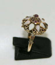 Load image into Gallery viewer, 18 Kt Yellow Gold Taiwan Princess Ruby & Opal Ring - Size 5