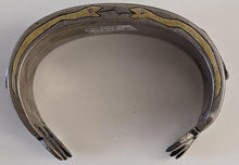 Load image into Gallery viewer, Heavy Vintage Antique Egyptian Revival Sterling & Carnelian Cuff Bangle